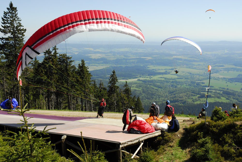 Paragliding z Černé hory